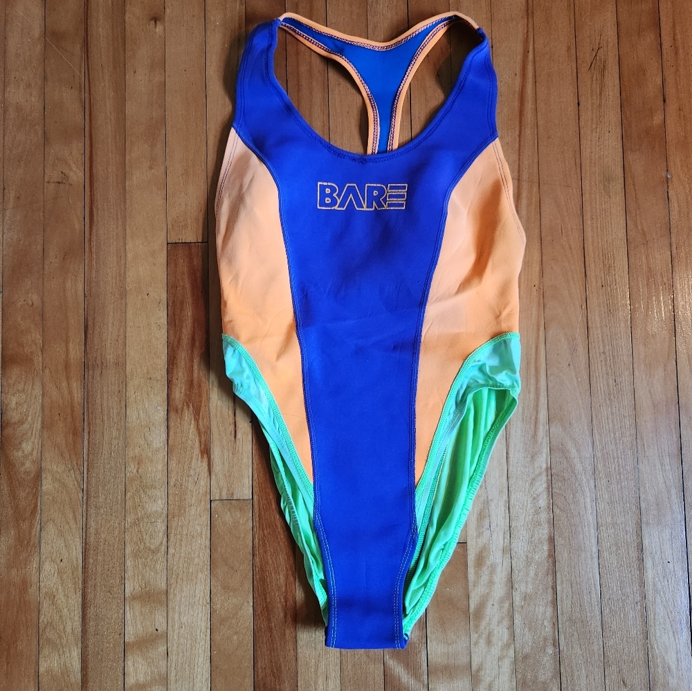 Vintage neon 90s full piece bathing suit